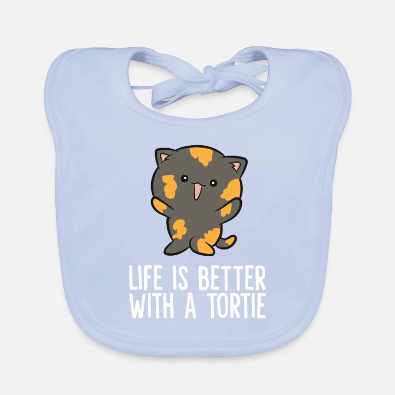Das Leben ist besser mit einer Schildkröte Süße Baby Bio-Lätzchen