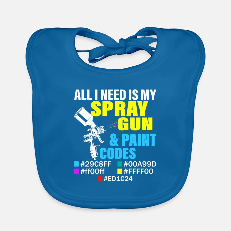 All I Need Is My Spray Gun & Paint Codes Car Body Organic Baby Bibs