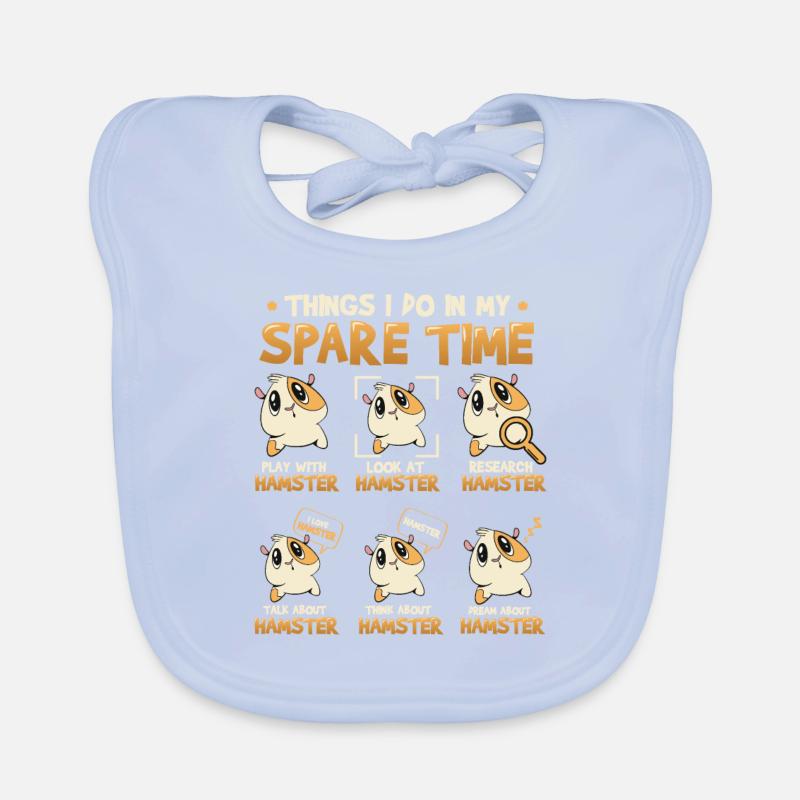 Hamster lovers Organic Baby Bibs