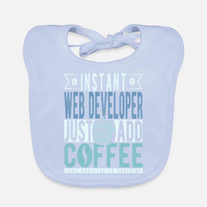 Web developer coffee saying Organic Baby Bibs