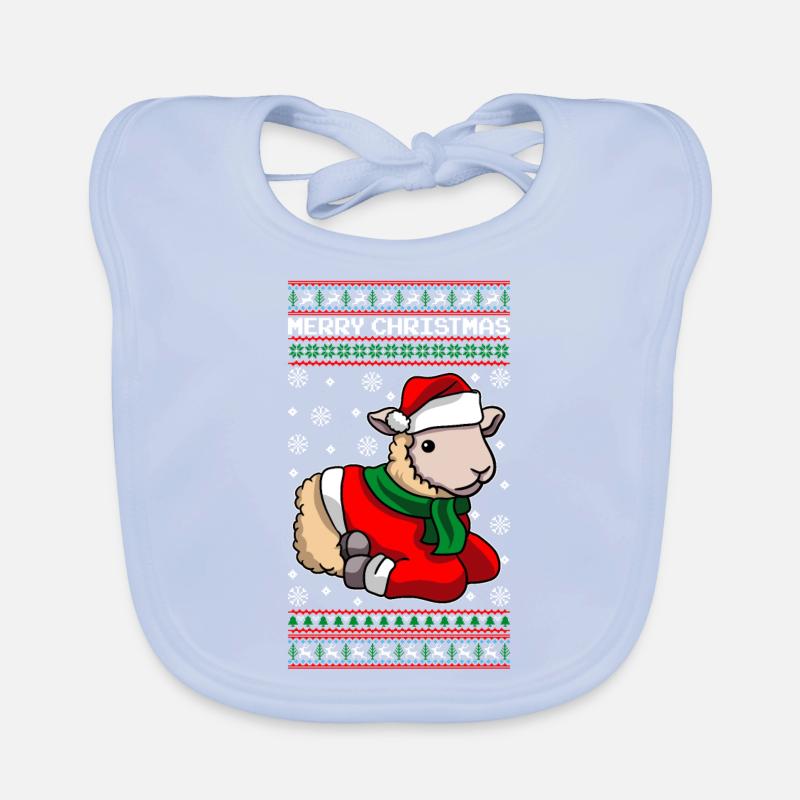 Mouton avec pull de Noël moche Bavoir bio Bébé