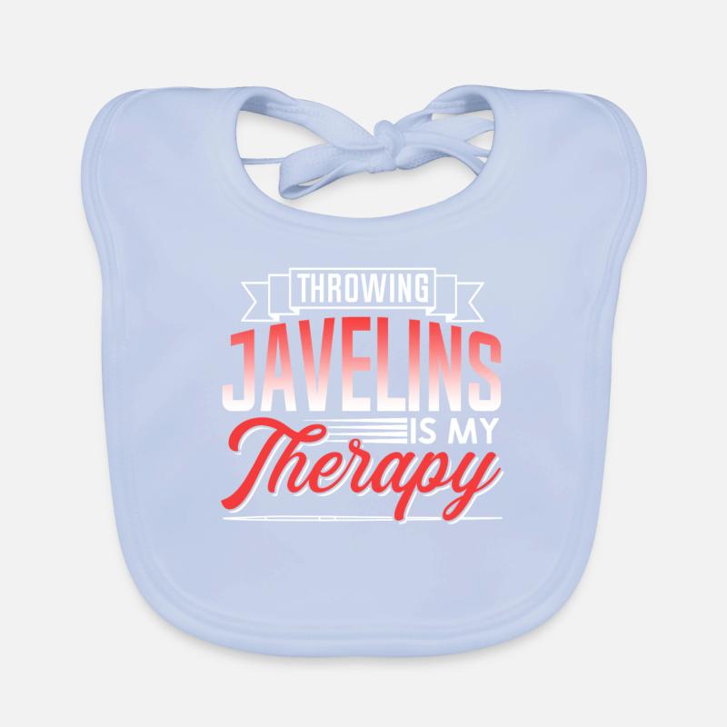 Throwing spears is my therapy Spear Organic Baby Bibs