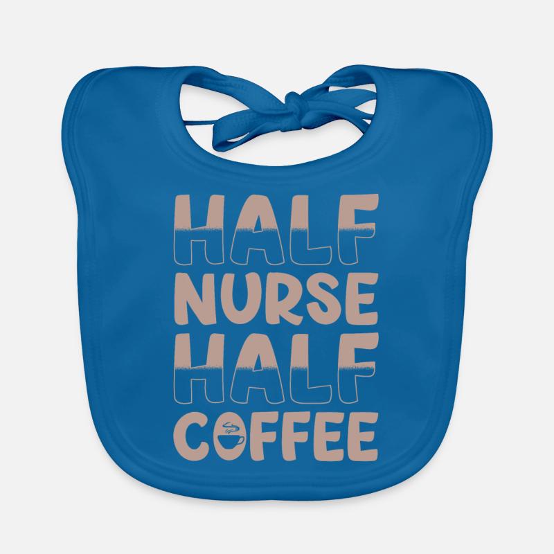 Halb Krankenschwester Halb Kaffee Baby Bio-Lätzchen