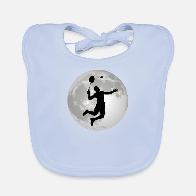 Badminton Gift Idea Sport Design Organic Baby Bibs