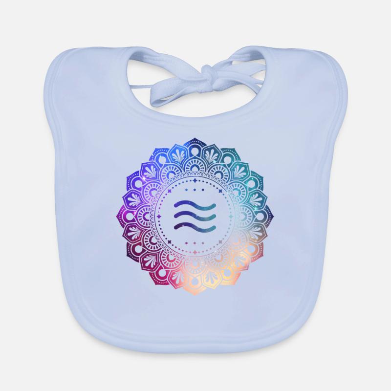 Wassermann Sternzeichen Symbol Mandala Baby Bio-Lätzchen