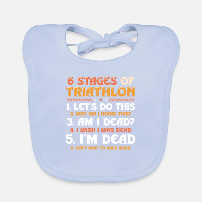 6 Etappen Des Triathlons Baby Bio-Lätzchen