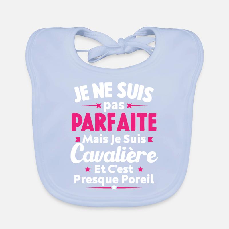 Pas parfaite mais je suis cavalière Bavoir bio Bébé