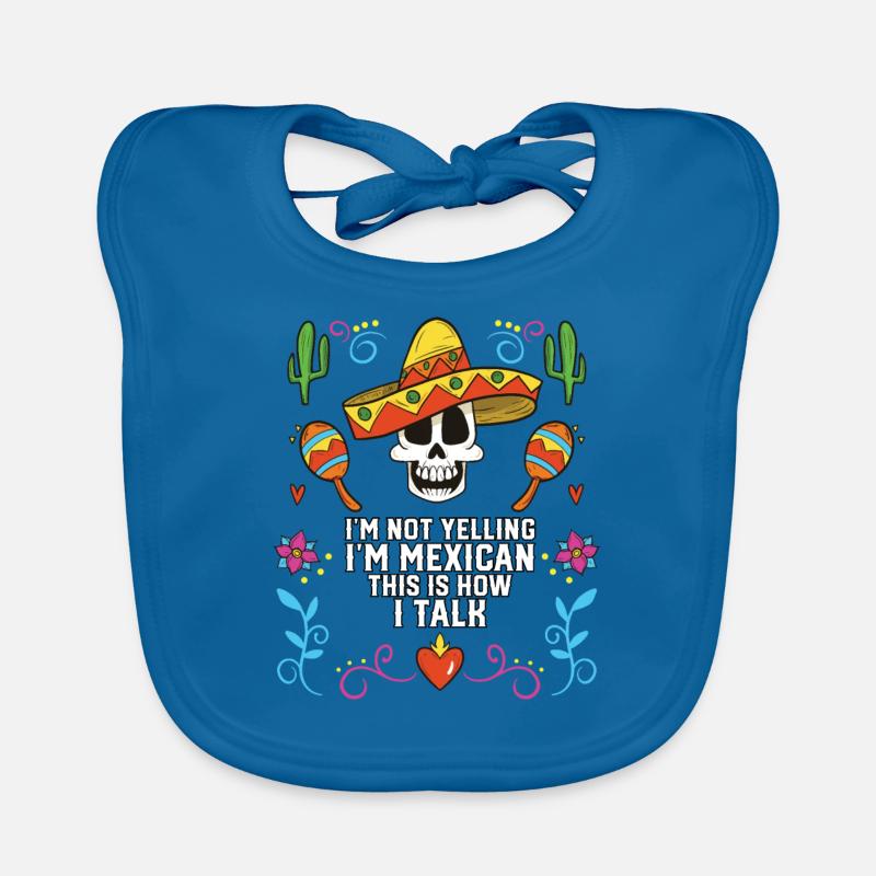 Je ne crie pas que je suis mexicain c’est comme ça que je parle Bavoir bio Bébé