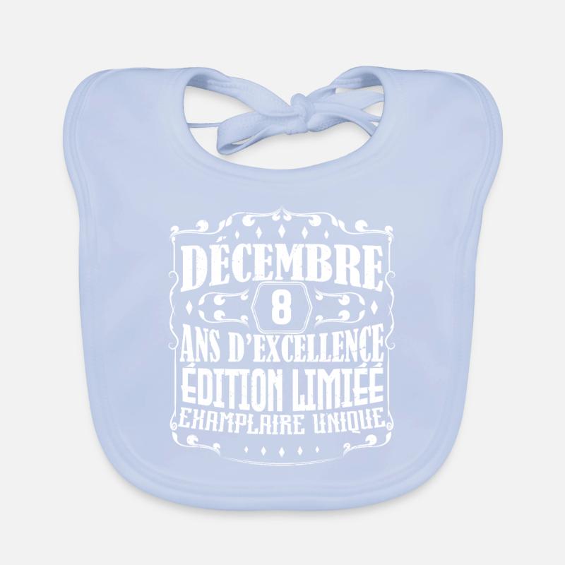 Décembre 8 ans ,Idée Cadeau anniversaire Bavoir bio Bébé