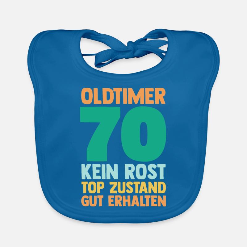 Siebzig 70 Jahre Siebzigster Geburtstag Baby Bio-Lätzchen