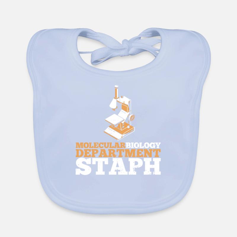 Biology Biologist Microscope Molecular Biologist Organic Baby Bibs