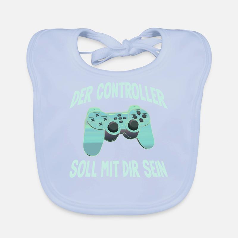Der Controller Soll Mit Dir Sein. Videospiele Baby Bio-Lätzchen