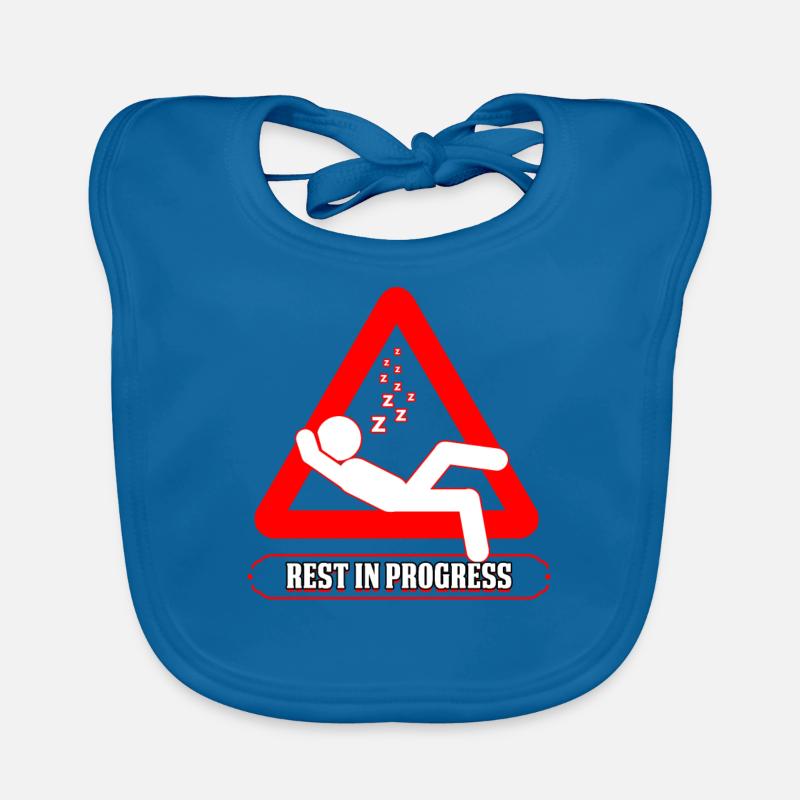 Schlafkopf Humor Rest in Progress Spaß Nickerchen Geschenk Baby Bio-Lätzchen