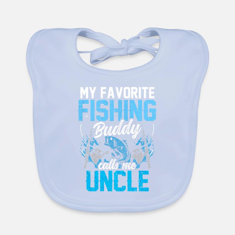 Mon compagnon de pêche préféré m’appelle Oncle Pêche Bavoir bio Bébé