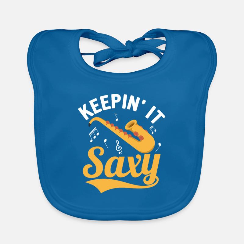 Keepin' It Saxy Saxophonist Marching Band Saxophon Baby Bio-Lätzchen