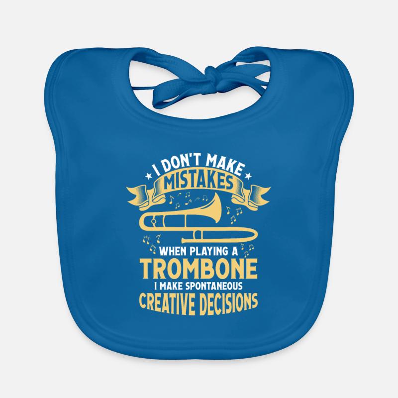 I Don't Make Mistakes When Playing A Trombone Trom Baby Bio-Lätzchen