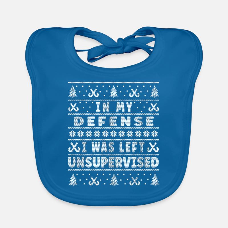 I Was Left Unsupervised Ugly Christmas Organic Baby Bibs