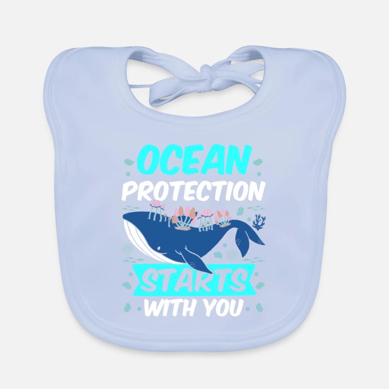 Der Schutz Der Meere Beginnt Bei Dir See Meer Baby Bio-Lätzchen
