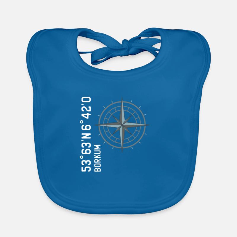 Borkum coordinates Organic Baby Bibs