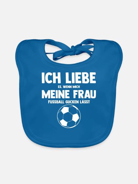 Fußballer Fußballmannschaft Fußball - Baby Bio-Lätzchen - Pfauenblau