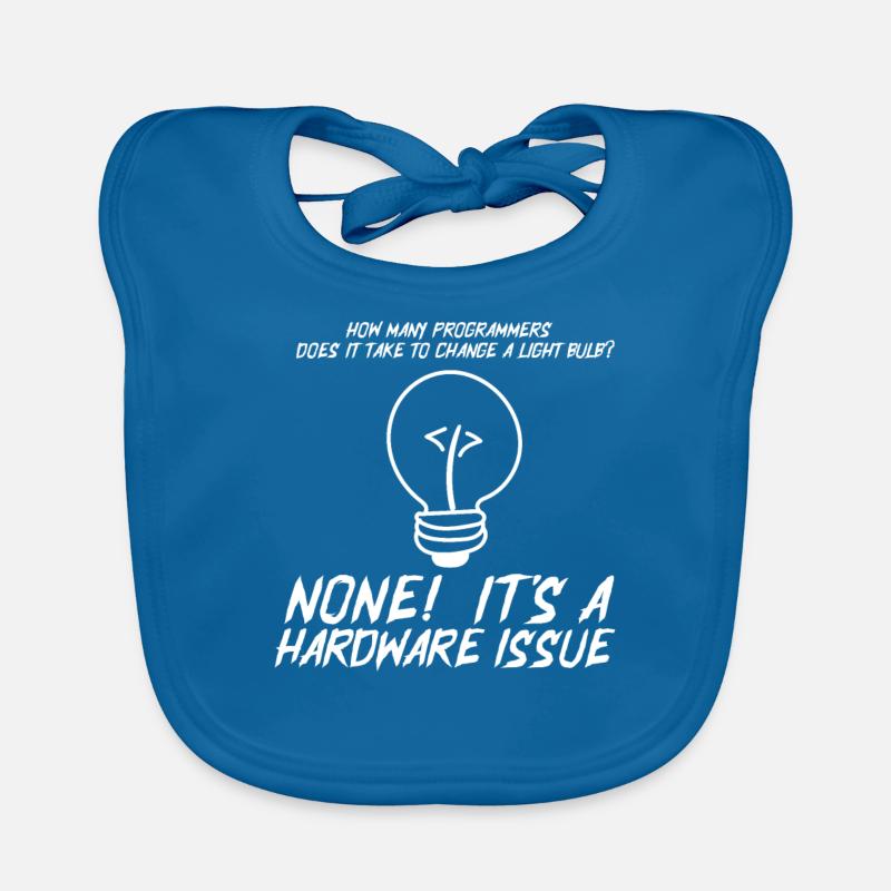 Lustige Programmierer Glühbirne Hardware Statement Baby Bio-Lätzchen