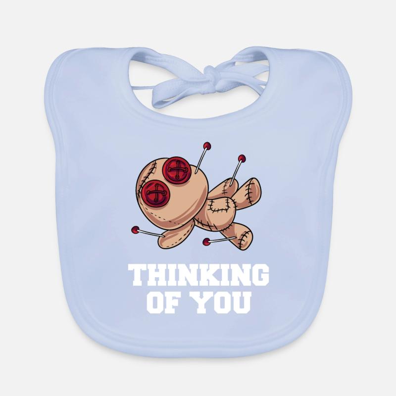 Denken Sie an Voodoo Doll Design Baby Bio-Lätzchen
