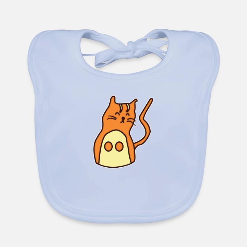 Chat dessiné à la main Bavoir bio Bébé