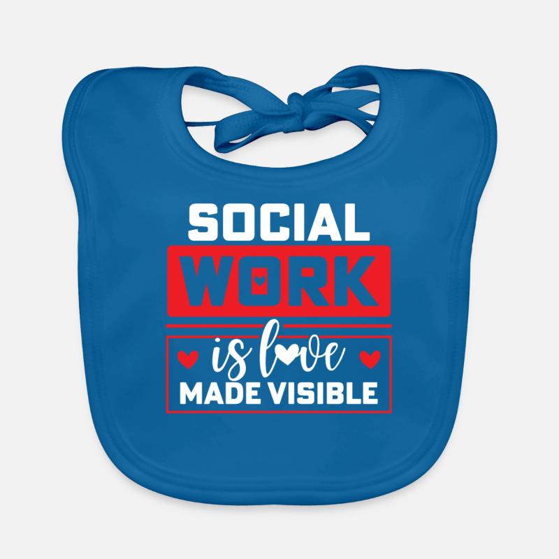 Social Worker Love Organic Baby Bibs