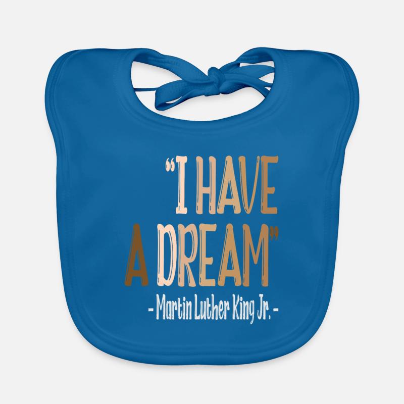 MARTIN LUTHER KING - Bavoir bio Bébé - bleu paon