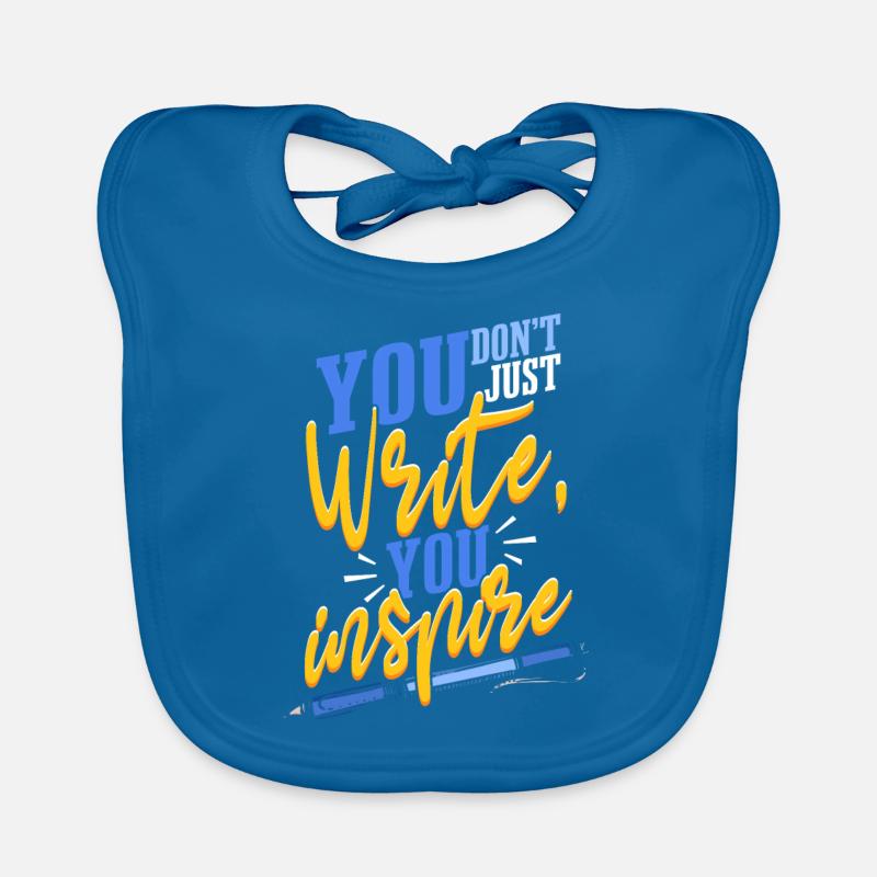 Writer Writing Journalist Book Author Organic Baby Bibs