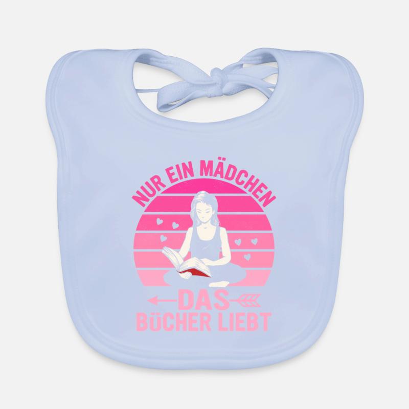 Nur ein Mädchen, das Bücher liebt Buch Lesen Baby Bio-Lätzchen