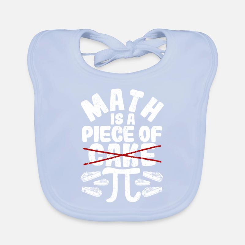 Math est un morceau de gâteau Pi Day drôle 3.14 Math Bavoir bio Bébé