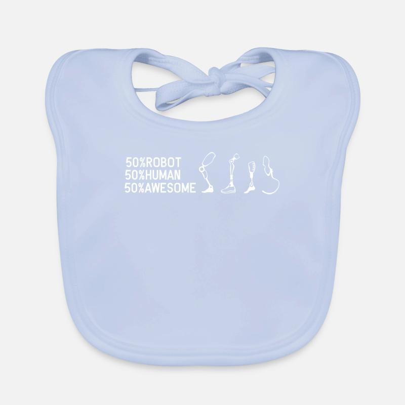 Amputation Bein Protese Cyborg Unfall Arm Baby Bio-Lätzchen