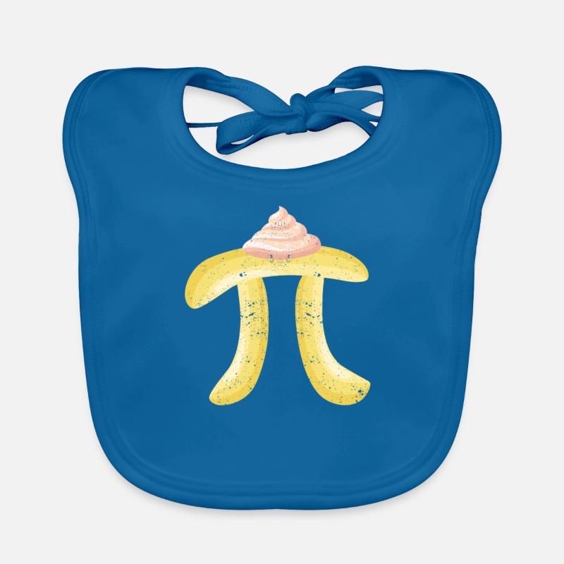 Drôle de gâteau à la crème de banane Pi Tag Math Nerd Geek Bavoir bio Bébé
