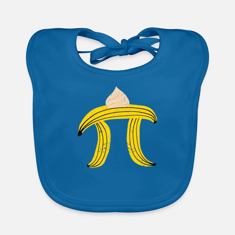 Drôle de gâteau à la crème de banane Pi Tag Math Nerd Geek Bavoir bio Bébé