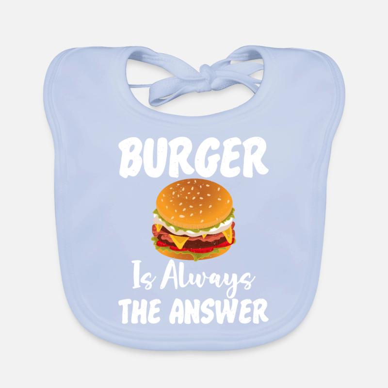 Burger Lover Gift Organic Baby Bibs
