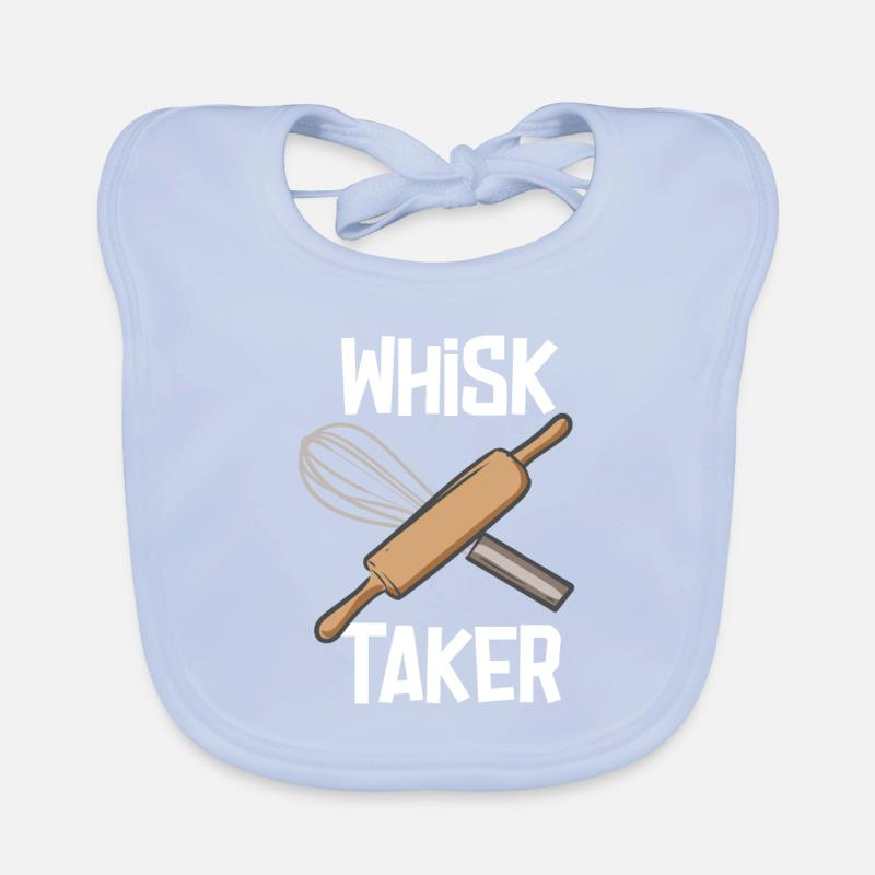 Whisk Taker Baker Funny Baking Backen Bäckerei Baby Bio-Lätzchen
