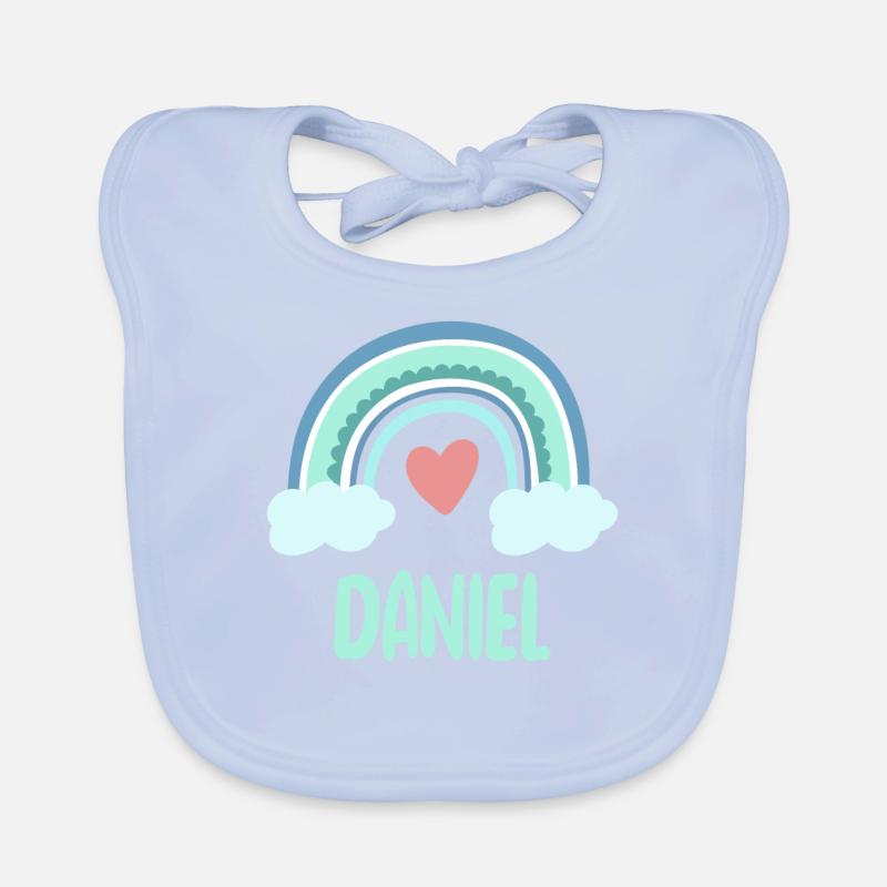 Daniel Name Rainbow Baby Organic Baby Bibs
