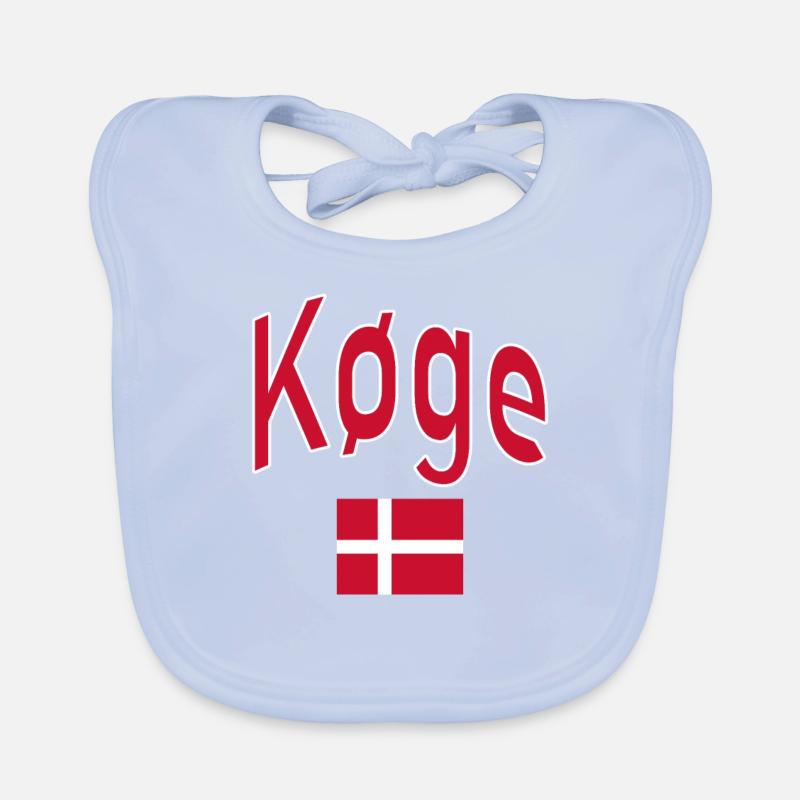 Køge drapeau du Danemark Bavoir bio Bébé