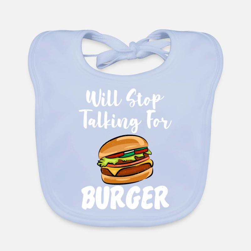 Burger Lover Gift Organic Baby Bibs