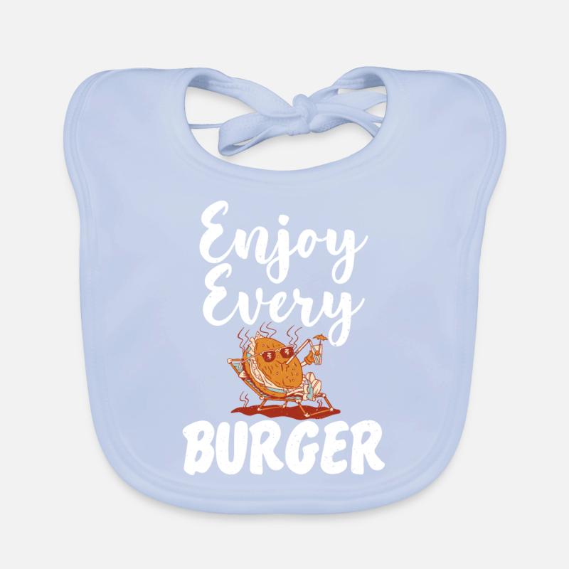 Burger Lover Geschenk Baby Bio-Lätzchen