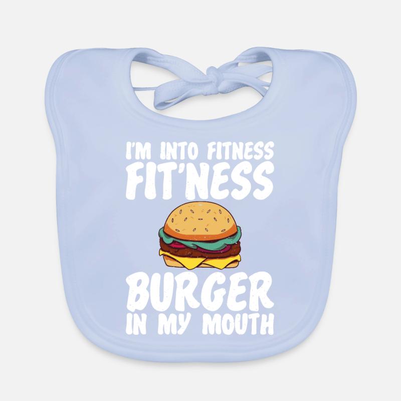 Burger Lover Geschenk Baby Bio-Lätzchen