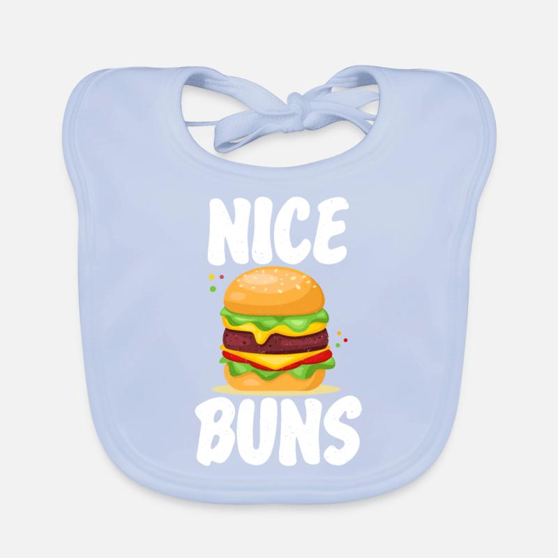 Burger Lover Gift Organic Baby Bibs