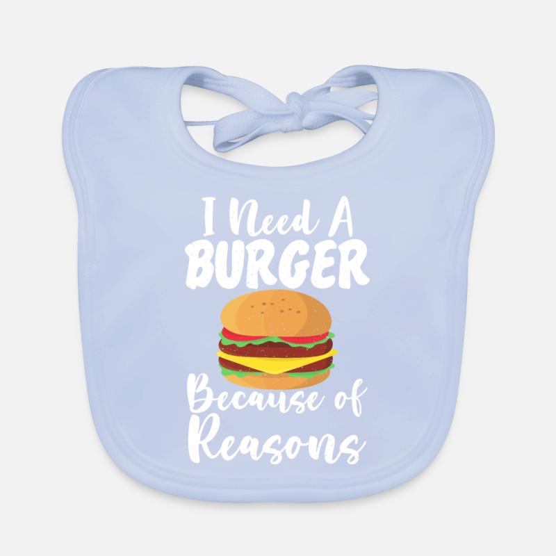 Burger Lover Gift Organic Baby Bibs