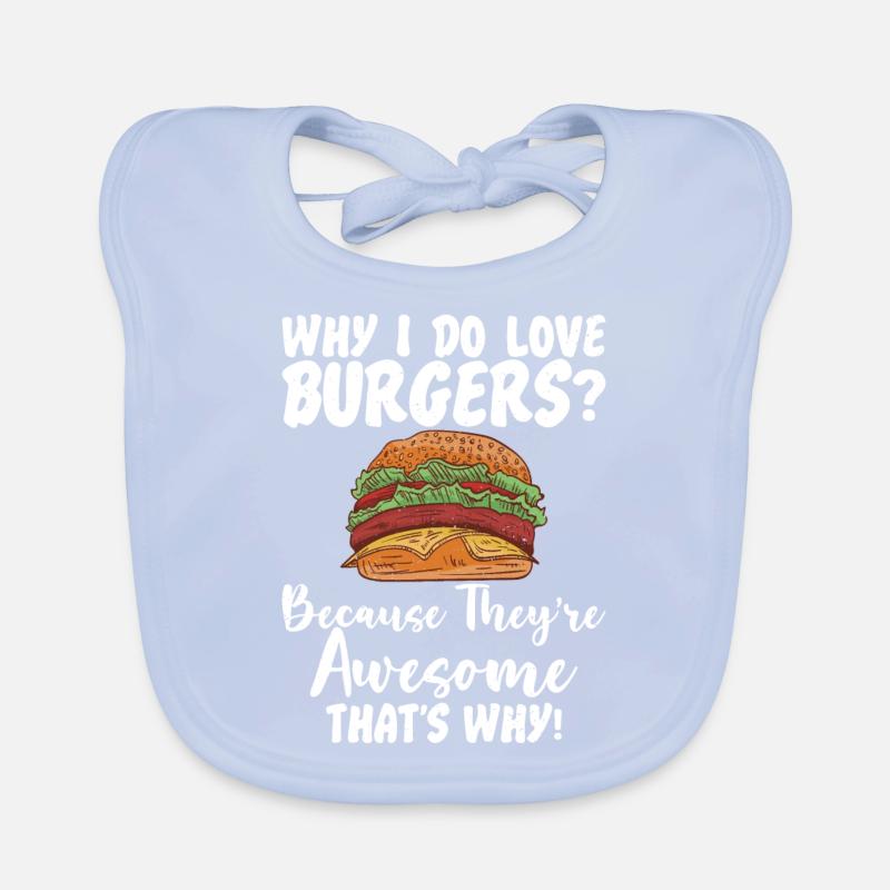 Burger Lover Gift Organic Baby Bibs