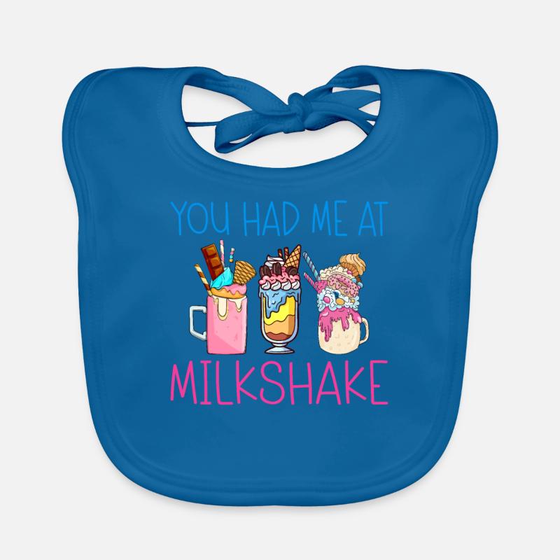 Ich liebe Milchshakes Milchshake Geschenk Baby Bio-Lätzchen