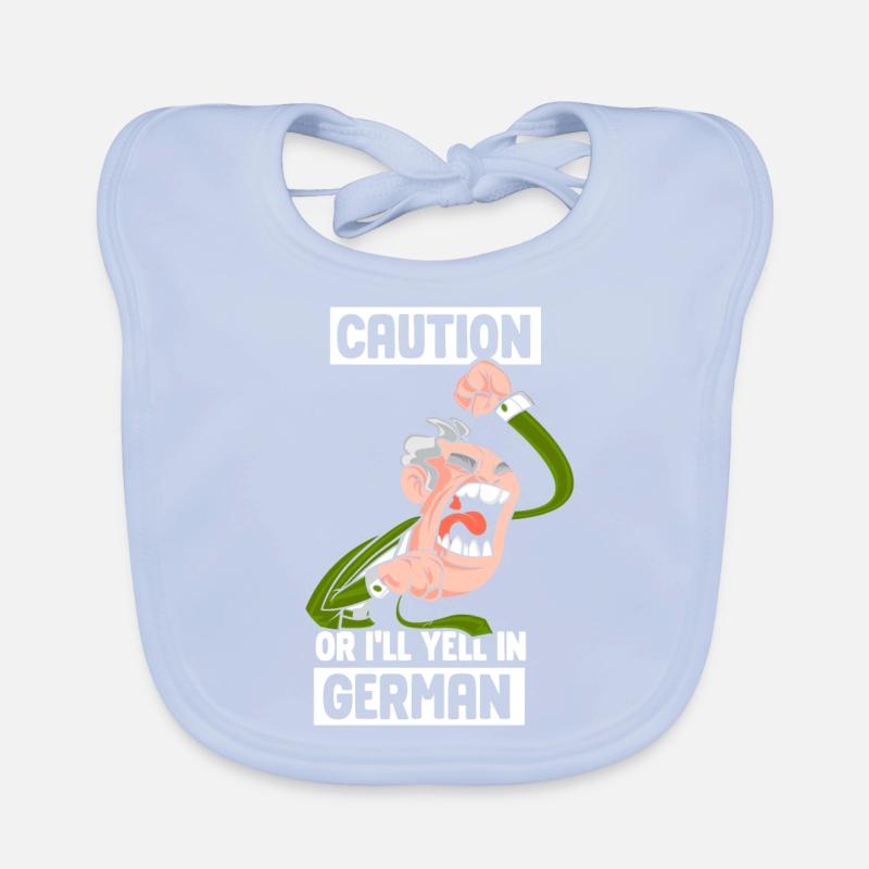 Vorsicht Oder Ich Schreie Auf Deutsch Deutschland Baby Bio-Lätzchen