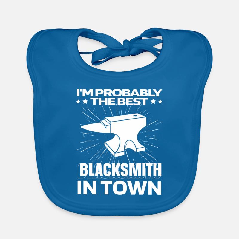 Blacksmith Metal Worker Anvil Organic Baby Bibs