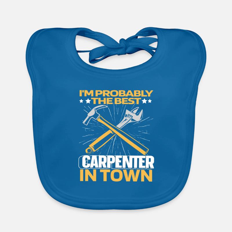 Carpenter Carpenter Carpenter Hammer Organic Baby Bibs