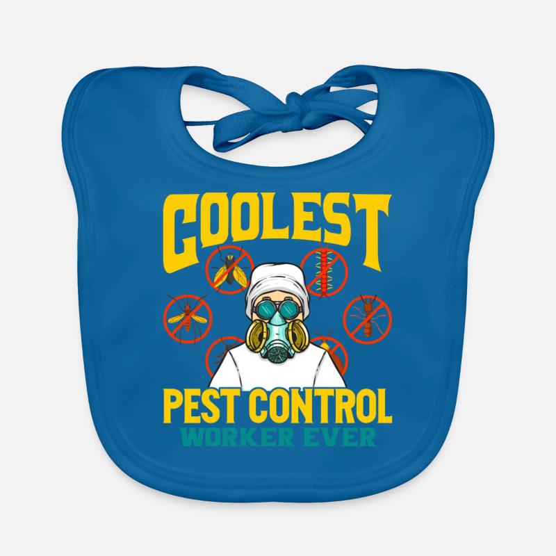 Der coolste Schädlingsbekämpfer aller Zeiten - - Baby Bio-Lätzchen - Pfauenblau